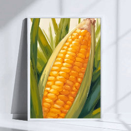 Corn Stalk | Farm Country Southern Painting ポスター