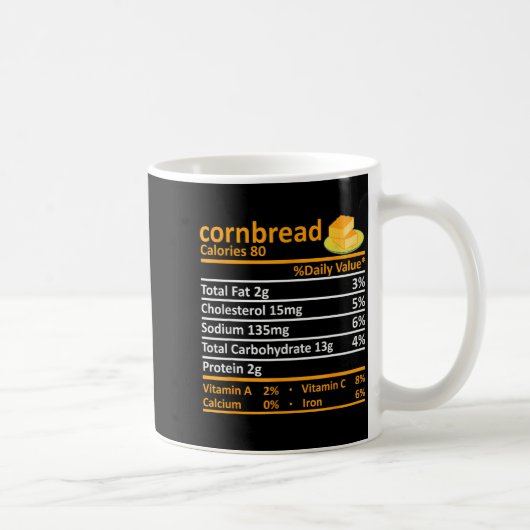 Cornbread Nutrition Food Thanksgiving Costume Chri コーヒーマグカップ (右)