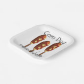 Corndogが私を幸せなパーティー ペーパープレート (傾斜あり)