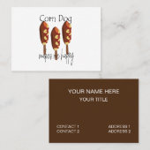 Corndogは私を幸せなファーストフードにする 名刺 (正面/裏面)
