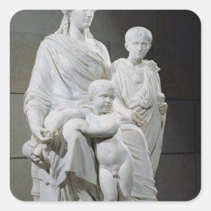 Cornelia, Mother of the Two Gracchi Brothers スクエアシール