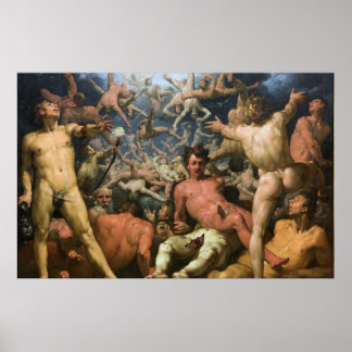 Cornelis van Haarlem - The Titans Canvの秋 ポスター