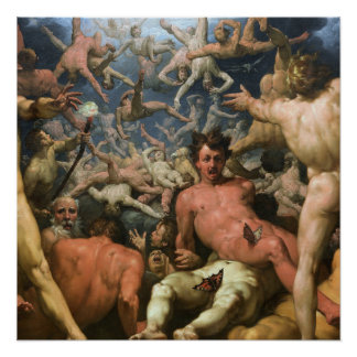 Cornelis van Haarlem - The Titans Canvの秋 ポスター