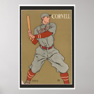 Cornell University Baseball908 Vintage Style ポスター