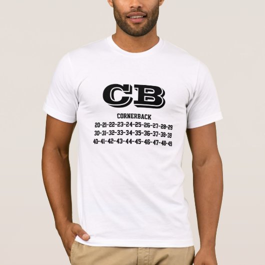 Cornerback jersey numbers T-shirt Tシャツ (正面)
