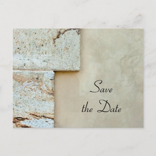 Cornerstones結婚式の日付の発表を保存 案内ポストカード (正面)