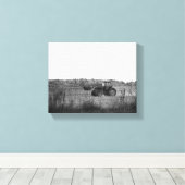 Cornfield 8x10で作業する白黒 キャンバスプリント (インサイチュ (ウッドフロア))