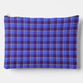 Cornflower Blue and Livid Brown Plaid アクセサリーポーチ