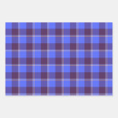 Cornflower Blue and Livid Brown Plaid ラッピングペーパーシート (正面2)