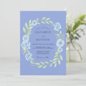 Cornflower Blue Ethereal Spring Wedding 招待状 (スタンド正面)