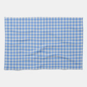Cornflower Blue Gingham Check Pattern  キッチンタオル (横)