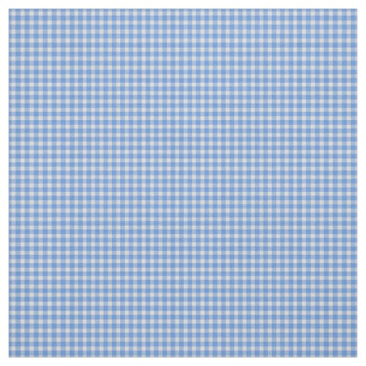 Cornflower Blue Gingham Check Pattern  ファブリック (見本)