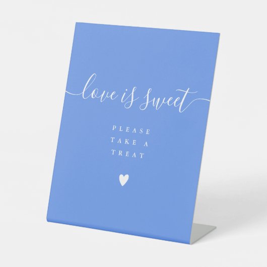Cornflower Blue Love Is Sweet Take A Treat Favor  台座サイン (正面)