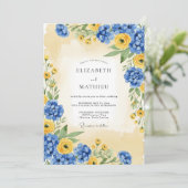 Cornflower Blue Sunny Summer Wedding 招待状 (スタンド正面)