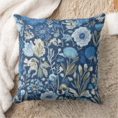 cornflower floral blues pattern クッション (ブランケット)