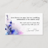 Cornflower Reverieを発表結婚した子供はいない エンクロージャーカード (裏面)