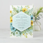 Cornflower Sun-kissed Wedding 招待状 (スタンド正面)