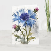 Cornflower - Watercolor flowers カード (正面)