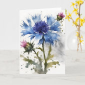 Cornflower - Watercolor flowers カード (黄色い花)