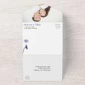 Cornflowersカラフル写真結婚の オールインワン招待状 (外側)