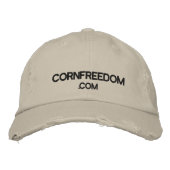 CORNFREEDOM, .COM 刺繍入りキャップ (正面)