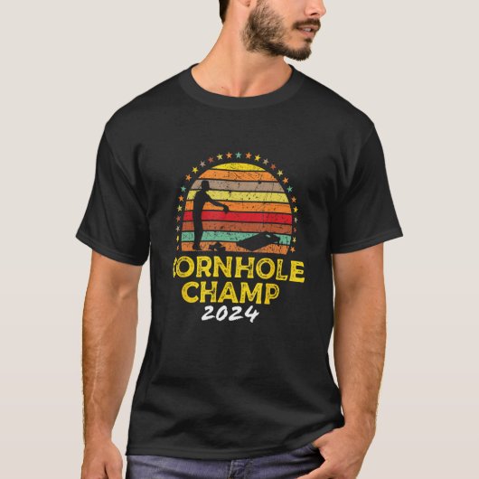 Cornhole Champion 2024 Cornhole Bags Tournament Wi Tシャツ (正面)