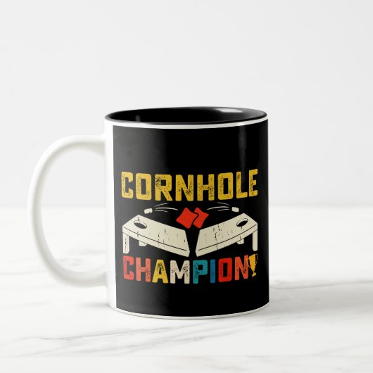 Cornhole Champion American USA 7月4日 ツートーンマグカップ (左)