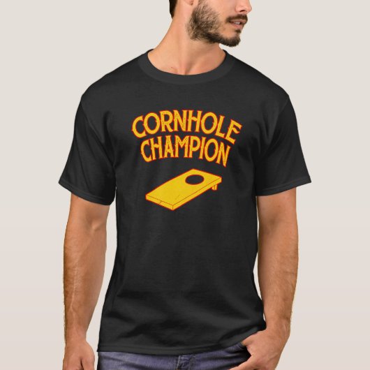 Cornhole Champion Cornhole Team Bean Bag Cornhol Tシャツ (正面)