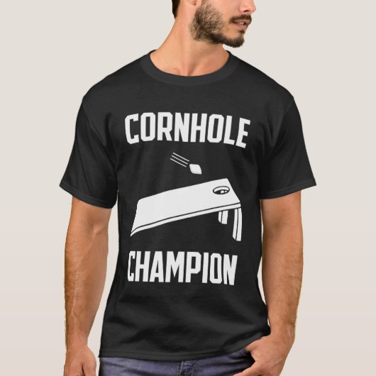 Cornhole Champion Tailgate Party Summer Barbecue B Tシャツ (正面)