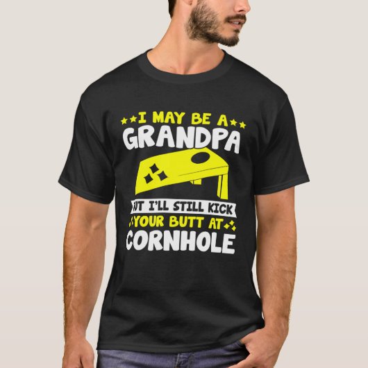 Cornhole for Men Grandpa Sack Toss Game Tシャツ (正面)