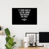 Cornhole Funny Team Men Your Hole Is My Goal ポスター (ホームオフィス)