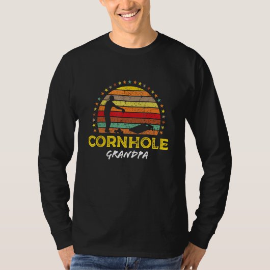 Cornhole Grandpa  Cornhole Bags Tournament Tシャツ (正面)