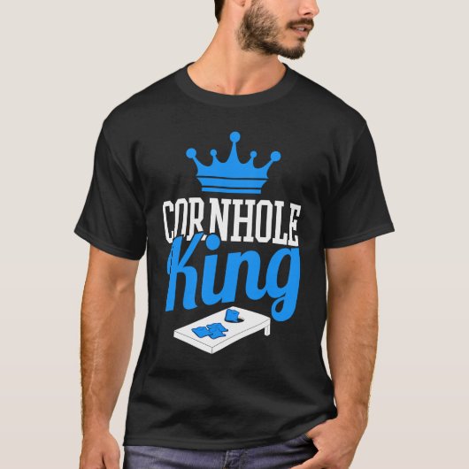 Cornhole King Corn Hole Sack Cornhole Game Tシャツ (正面)