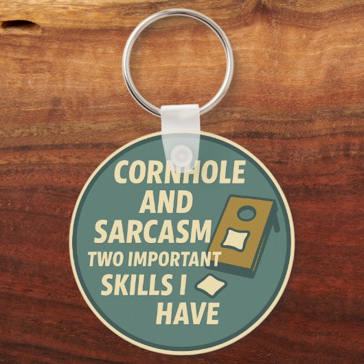 Cornhole Player With Sarcastic Sense of Humor キーホルダー (正面)