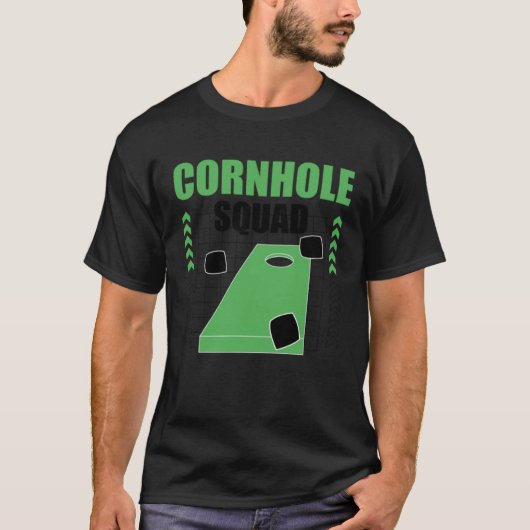 Cornhole Squad Ironic Quote Sack Tossing Tシャツ (正面)