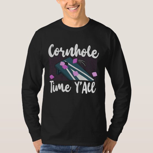 Cornhole Team Bean Bag Player Champ Girl Cornhole  Tシャツ (正面)