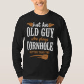 Cornhole Team Bean Bag Player Champ Retired Grandp Tシャツ (正面)