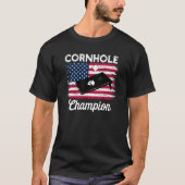 Cornhole Trophy Champion  Bean Bag Cornhole Player Tシャツ (正面)