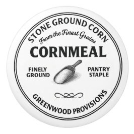 Cornmeal Vintage Typography Ceramic Knob セラミックノブ