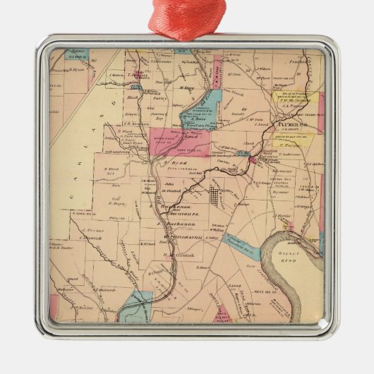 Cornplanterの町区 メタルオーナメント (正面)