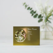 CORNUCOPIAモノグラム明るい黄色トパーズ 名刺 (スタンド正面)