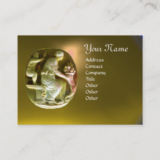 CORNUCOPIAモノグラム明るい黄色トパーズ 名刺 (正面)