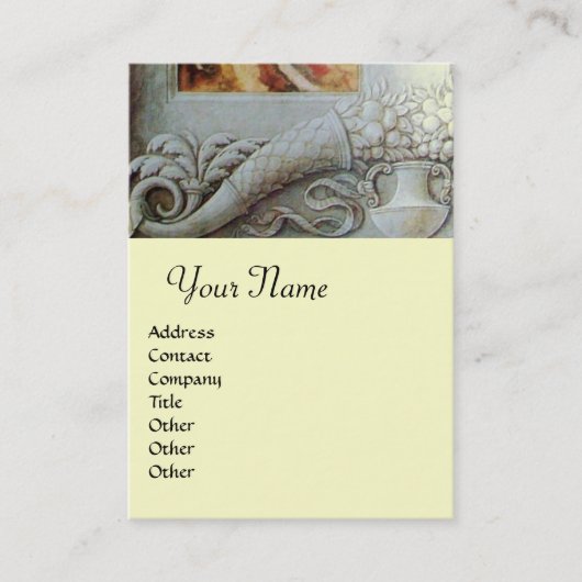 CORNUCOPIAモノグラム、明るい灰色 名刺 (正面)