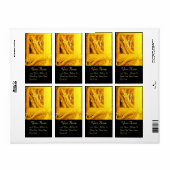 CORNUCOPIAモノグラム、明るい金ゴールド黄色の黒 ラベル (フルシート)