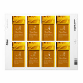 CORNUCOPIAモノグラム、明るい金ゴールド黄色 ラベル (フルシート)