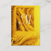 CORNUCOPIAモノグラム、明るい金ゴールド黄褐色 名刺 (裏面)