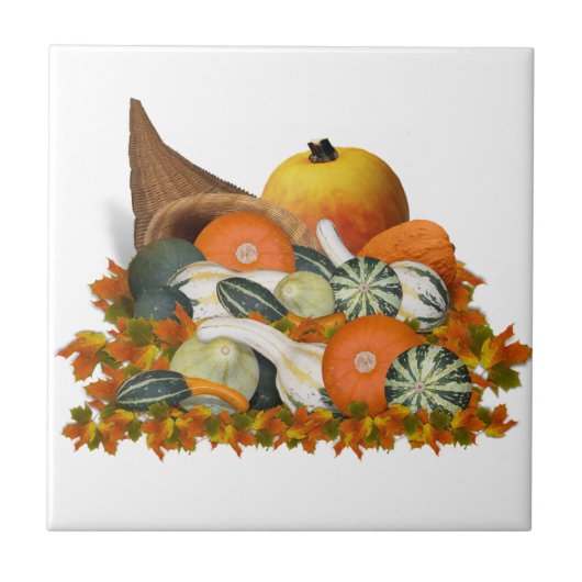 Cornucopia Gourds Thanksgiving タイル (正面)
