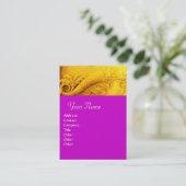 CORNUCOPIA MONOGRAM明るい金ゴールド黄色,紫 名刺 (スタンド正面)