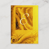 CORNUCOPIA MONOGRAM明るい金ゴールド黄色,紫 名刺 (裏面)