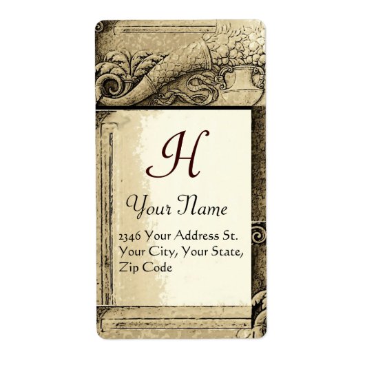 CORNUCOPIA MONOGRAM （モノクロ） ラベル (正面)